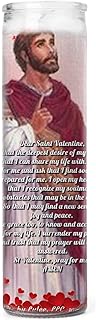 Saint Valentine Saint Valentine of Rome Red Glass Candle with Prayer Find a Soul Mate San ValentÃ­n San ValentÃ­n de Roma Vela Roja con OraciÃ³n para Buscar y Encontrar un Alma Gemela (English)