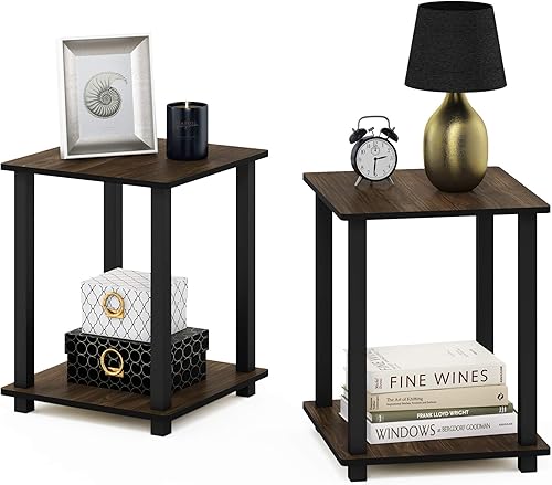 Miniatura 93 de Furinno Simplistic - Juego de 2 mesas auxiliares, espresso/negro Pino ámbar,Ámbar Pino/Negro,Americano/Negro,Nogal negro/marrón,Columbia
