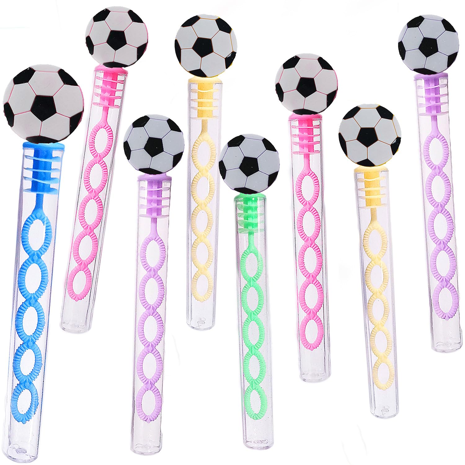 Photo 1 of 24 Pcs Mini Soccer Bubble Wands Birthday Party Supply Favors,School Classroom Students Carnival Prizes