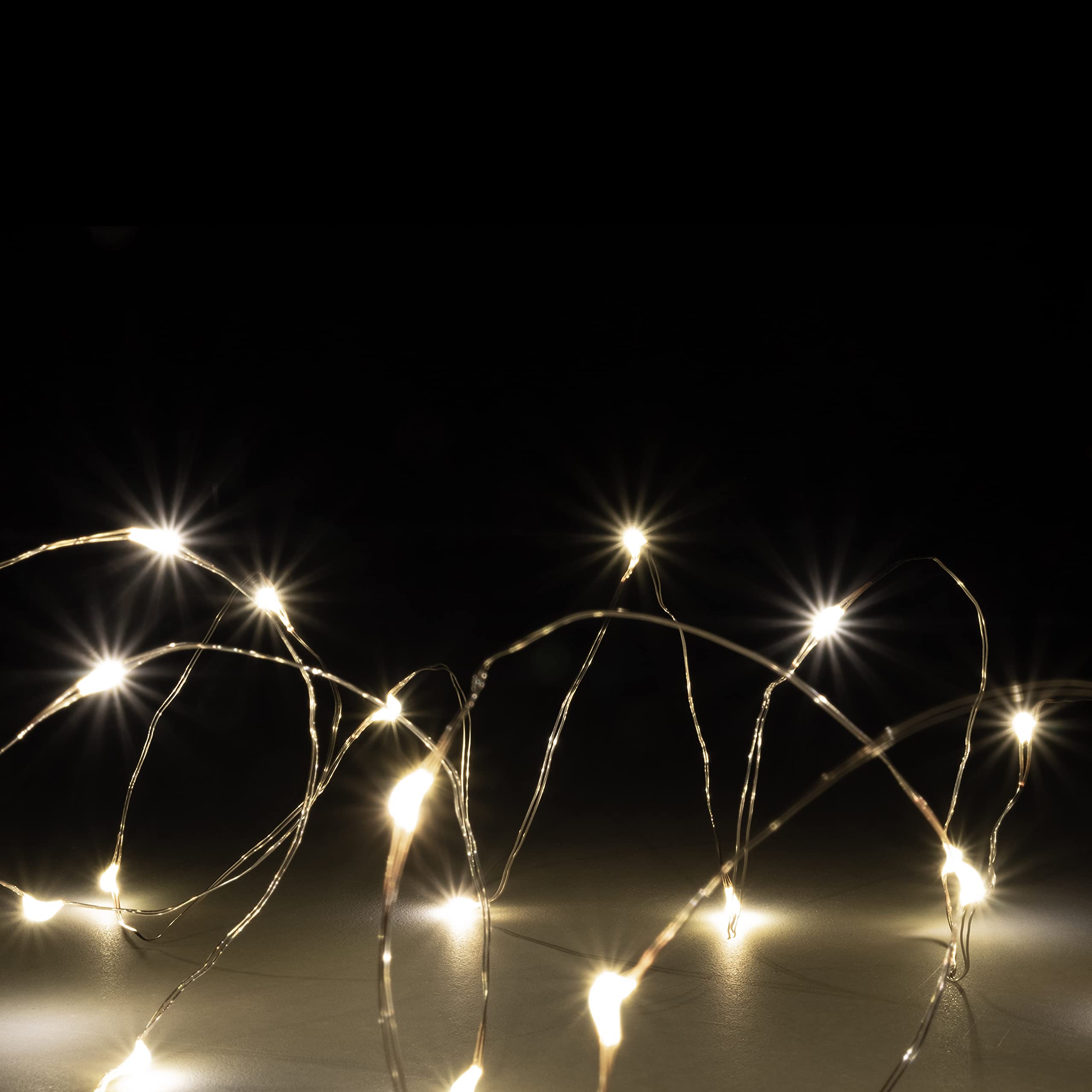 Micro LED Lichterkette, Batterie (Warm weiß) (10 Lichter, 48 Stück Display)