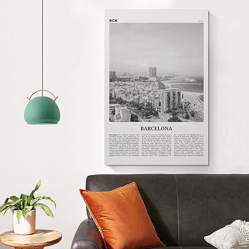Miniatura 4 de Impresión de Barcelona Playa en blanco y negro, arte de pared de Barcelona, póster de Barcelona, foto de Barcelona, póster de Barcelona, pintura