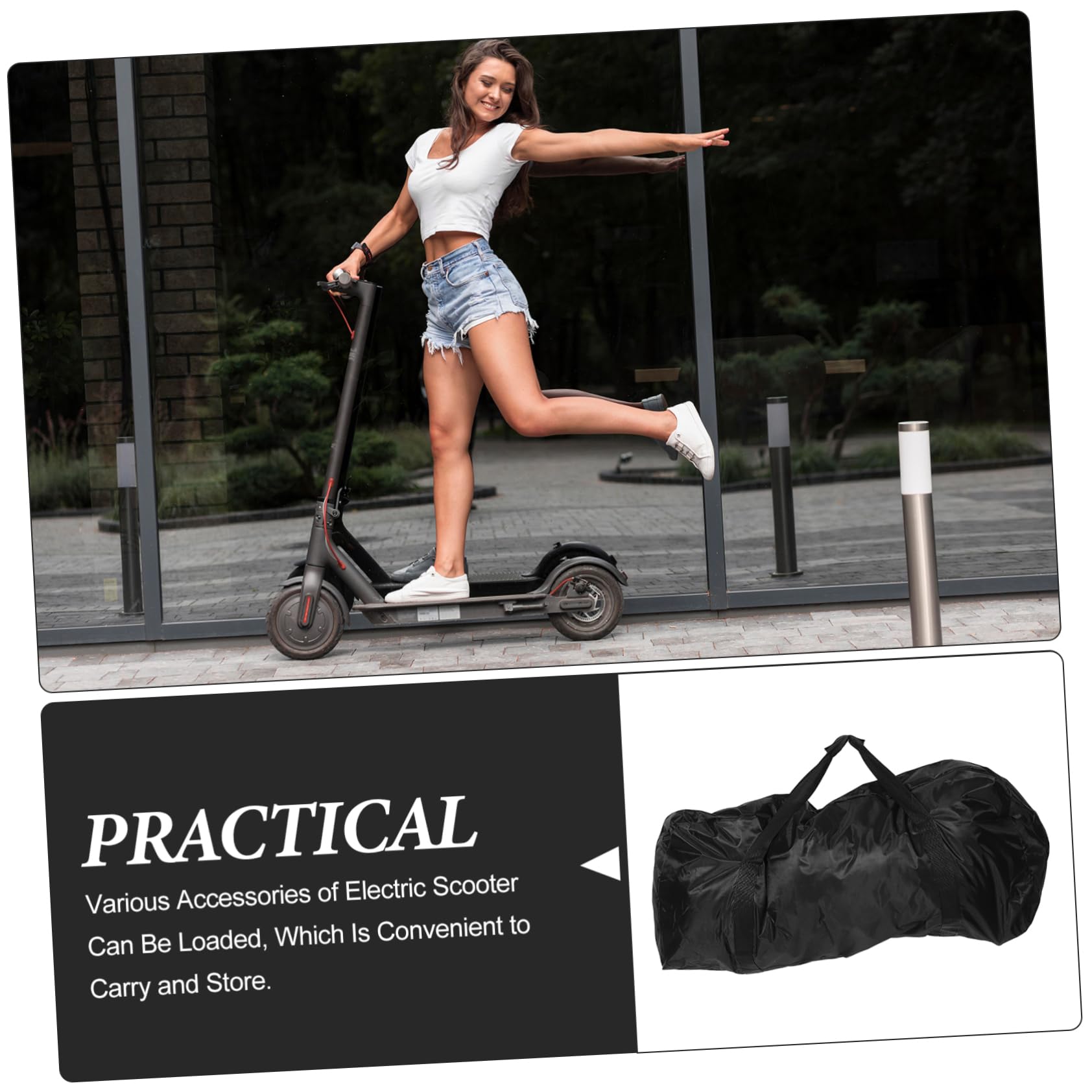 Abaodam Sacoche de Guidon pour Trottinette de Rangement Oxford de Transport Portable pour Accessoires de Trottinette