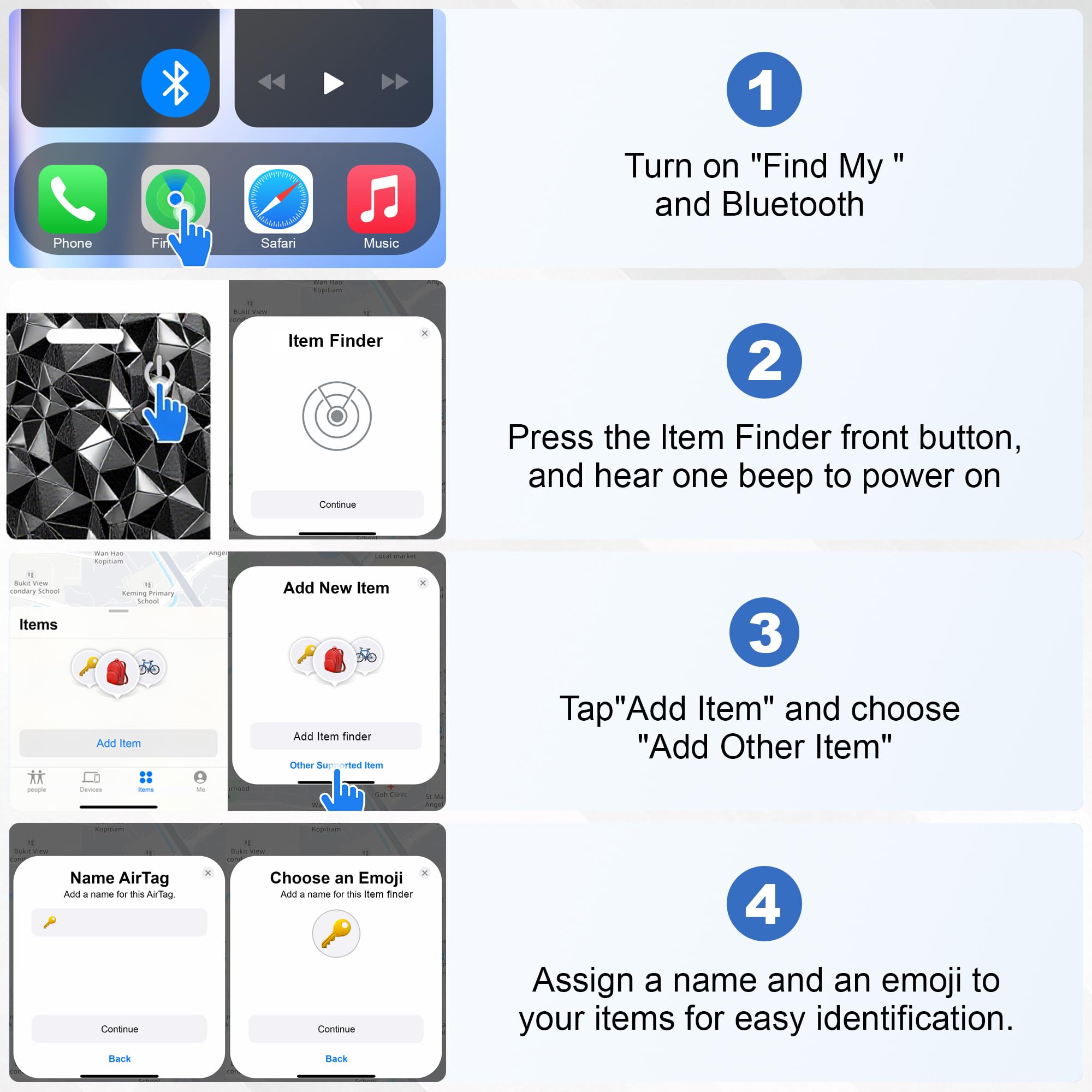 Portafoglio Tracker Card per Apple Find My (solo iOS), Bluetooth Smart Card Wallet Finder, IP68 impermeabile, 1,6 mm Slim Card Tracker per portafoglio, chiavi, etichette bagagli, passaporto, nero