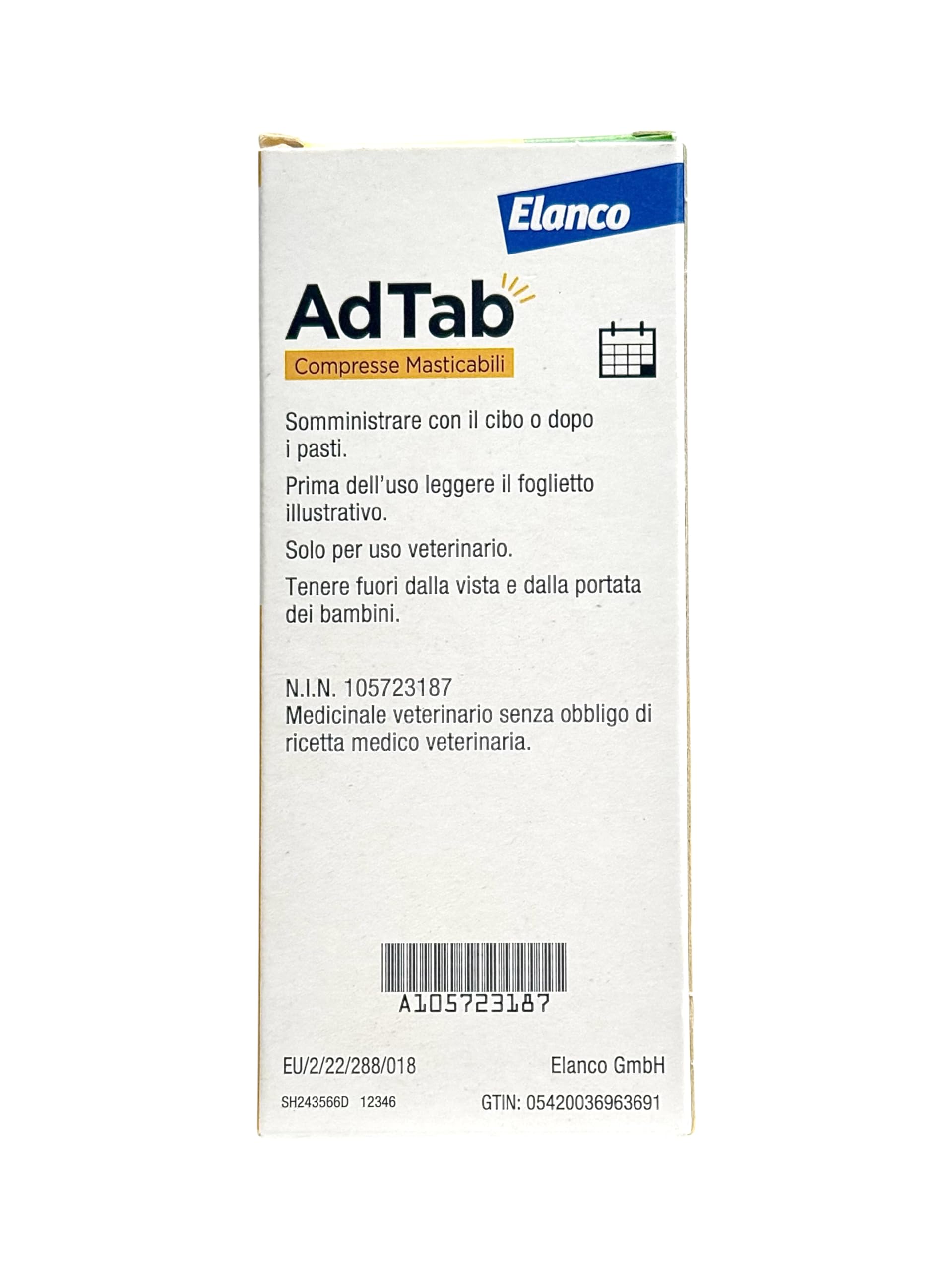 AdTab Compresse Masticabili per Cani >11-22 kg - 6 Compresse