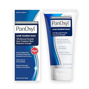 Lemisol Feminine Wash 16 Oz & PanOxyl 10% Benzoyl Peroxide 5.5 Oz Acne Foaming Face Wash