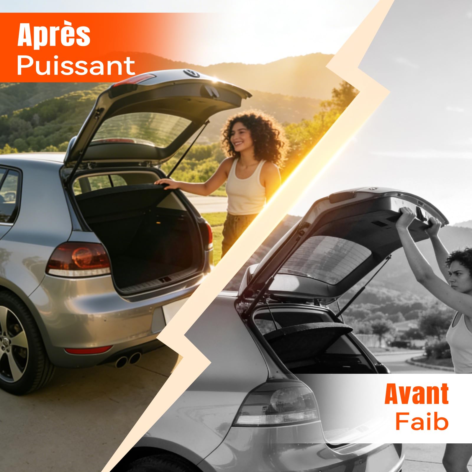 Verin de Coffre pour Smart Fortwo 451 (2008-2013) Vérins de Hayon | 2x Verin Gaz Verin Hydraulique Remplace# A4519880004, 4519880004