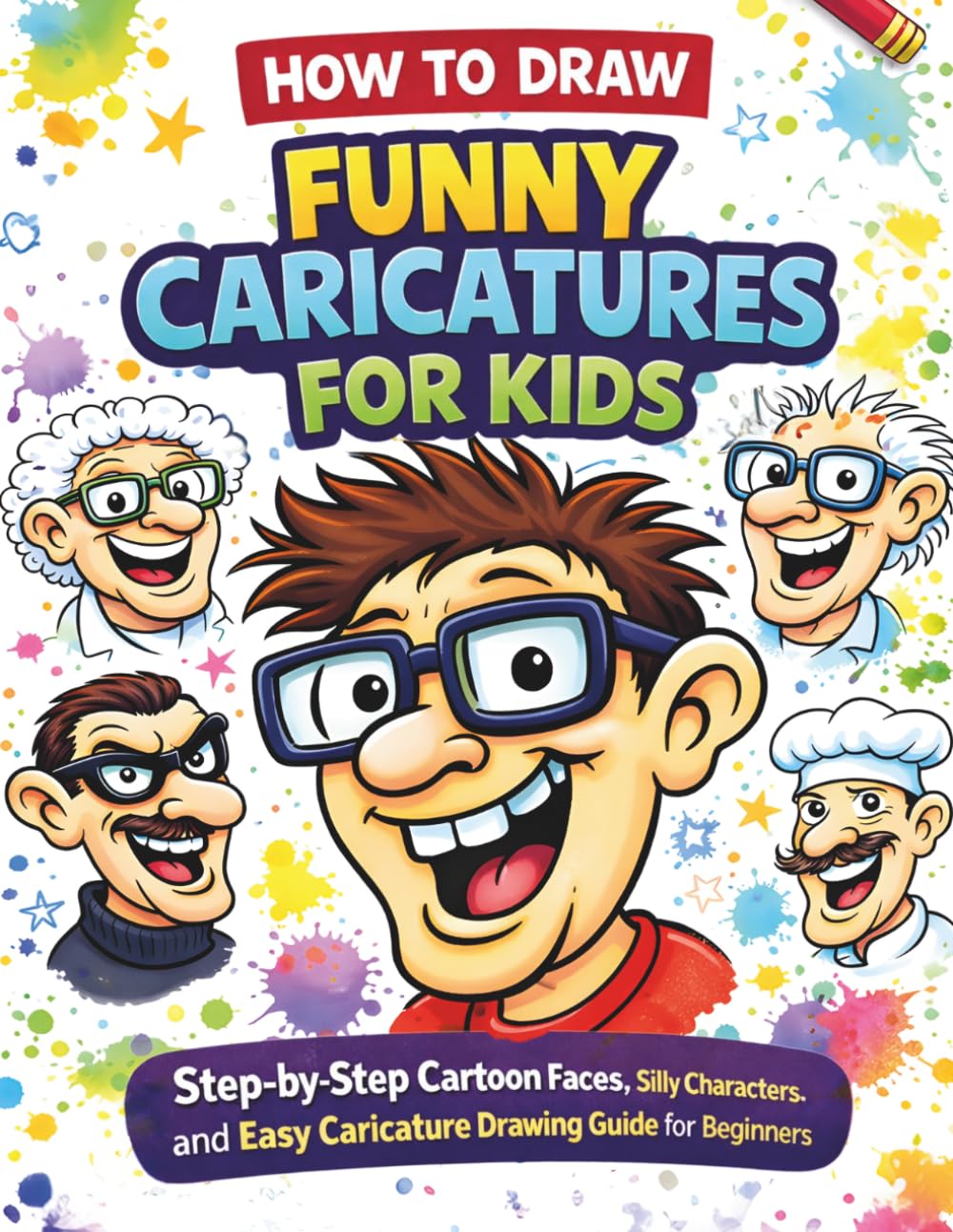 How to Draw Funny Caricatures for Kids: Step-by-Step Cartoon Faces, Silly Characters, and Easy Caricature Drawing Guide for Beginners