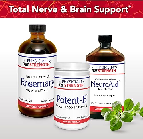 Miniatura 5 de Physician's Strength NeuroAid - 12 onzas líquidas - Apoyo nervioso y cerebral - Granada mejorada - Sin químicos y sin OMG - 12 porciones