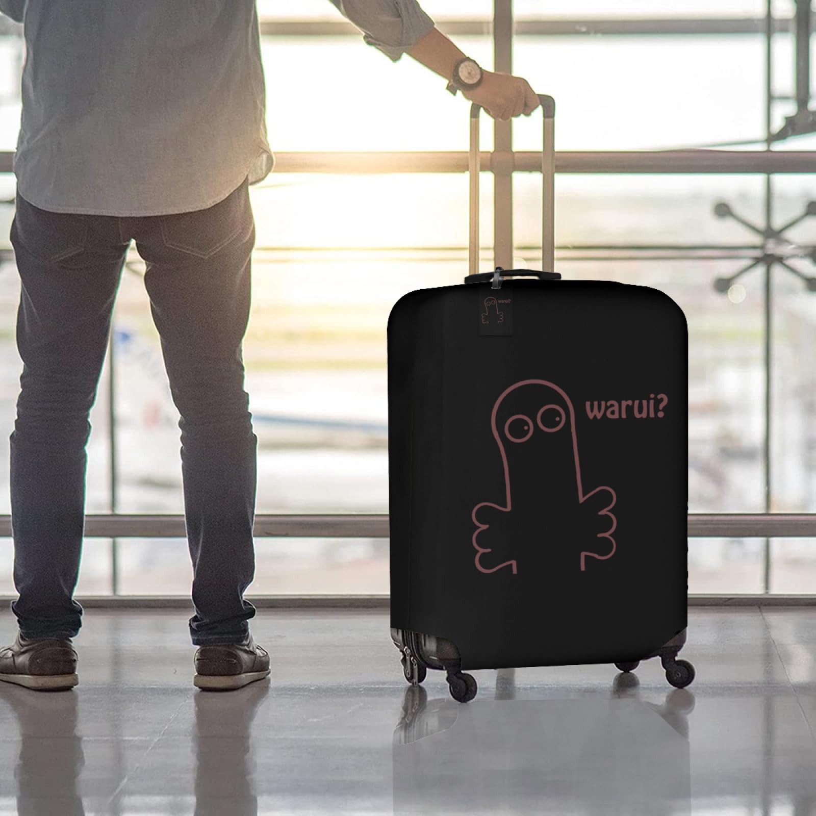 Amazon.co.jp: スーツケースカバー 荷物タグ ニョロニョロ 2枚セット