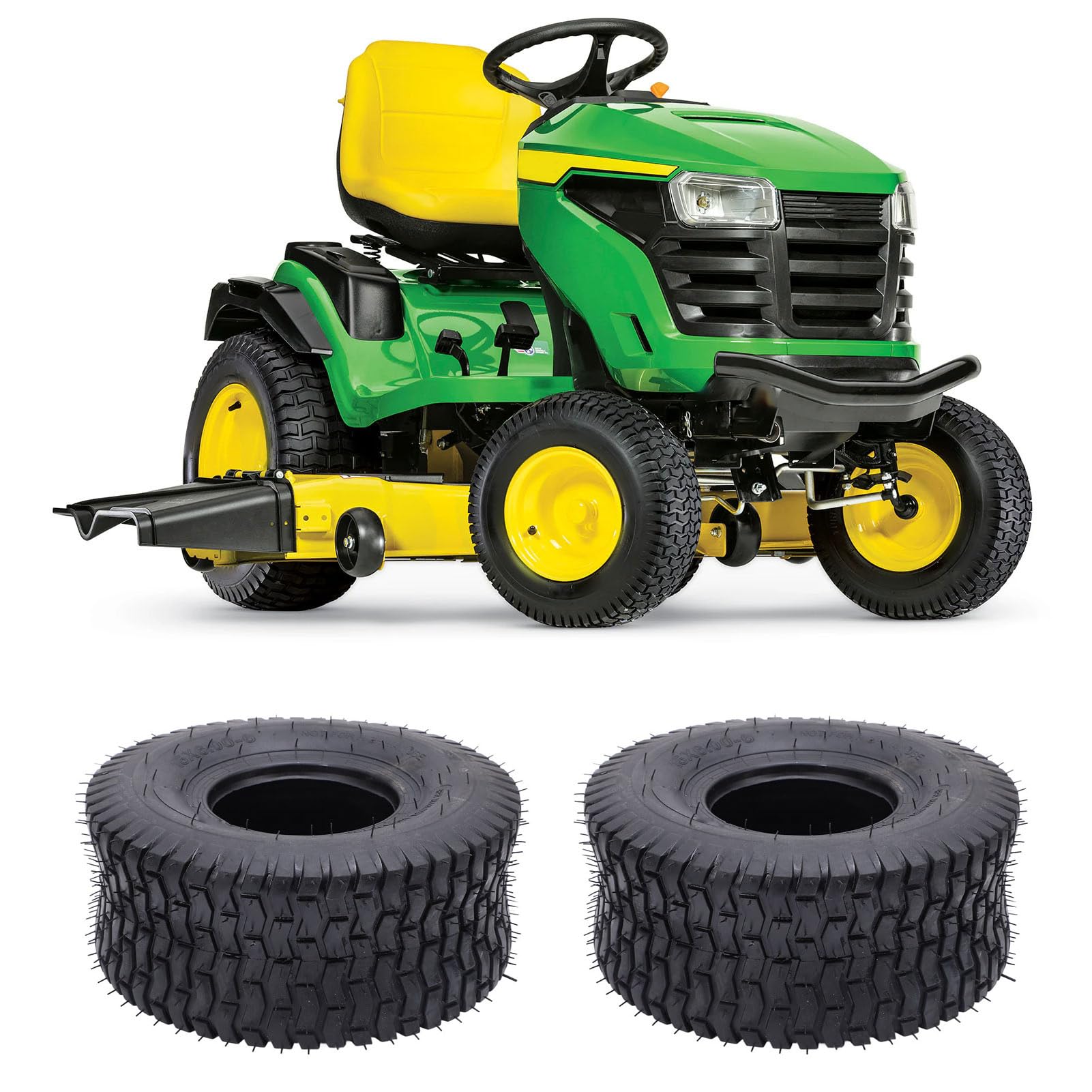 Ciężkie 15x6,00 6 Opony Ciągnikowe 4 PLY BUBELESS 570 LBS Obciążenie Obciążenia Opony Kosiarki Ogrodowej do Jazdy Kosiarki i Ciągniki Ogrodowe Czarne 2 Paczki
