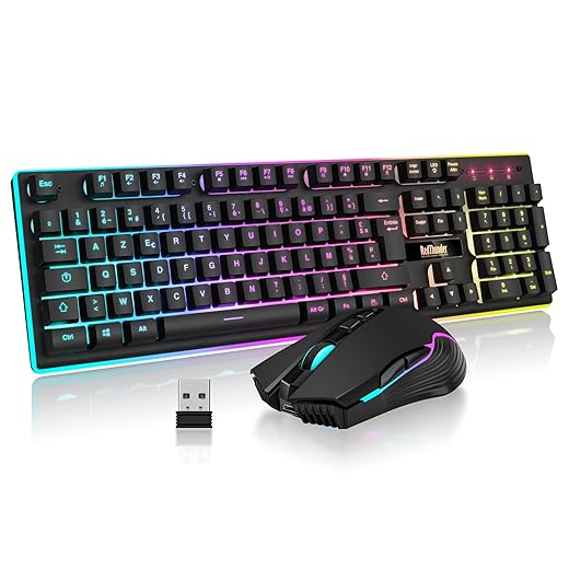 Pack Clavier et Souris sans fil LED