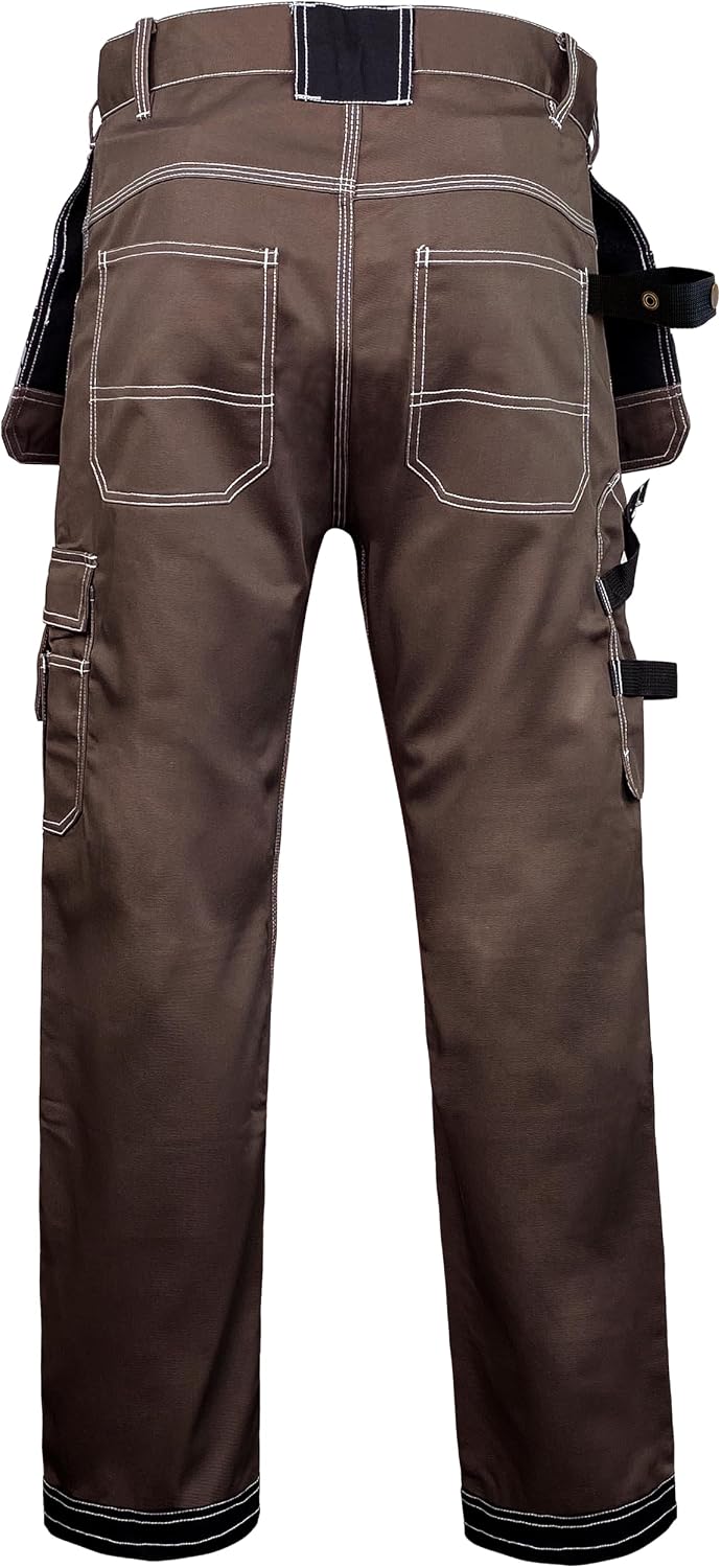 Notus Men's Work Utility & Safety Pants Reinforced Cordura Knee Tactical Utility Tools Holster Pockets Workwear Pants
