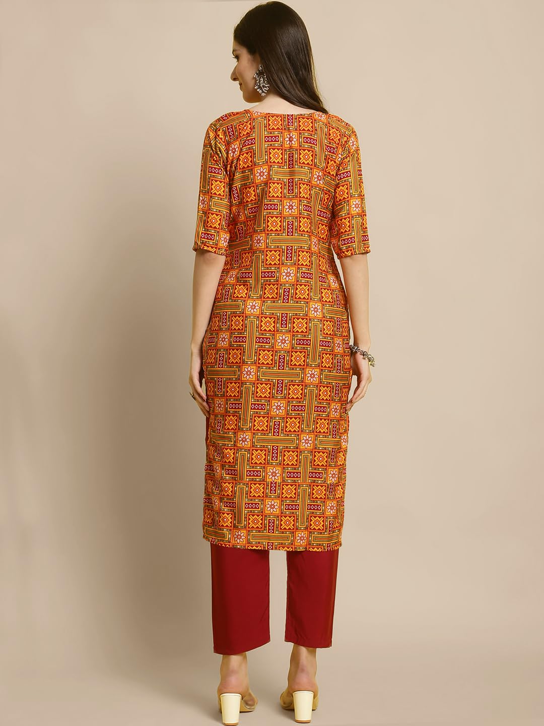 Tee Projekt Crepe Kurti & Pant Set For Women Ll Pack Of 2 Kurta Set Ll Traditional Kurta Set
