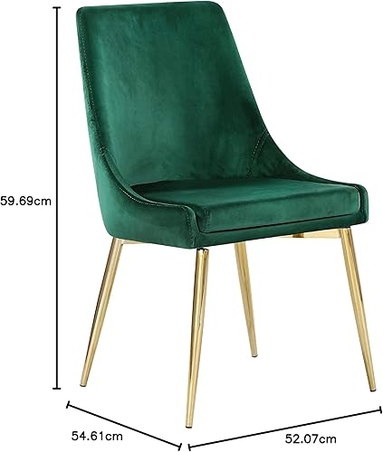 Miniatura 61 de Meridian Furniture Karina Collection Modern - Silla de comedor contemporánea tapizada de terciopelo con patas de metal resistentes. Gris,Negro