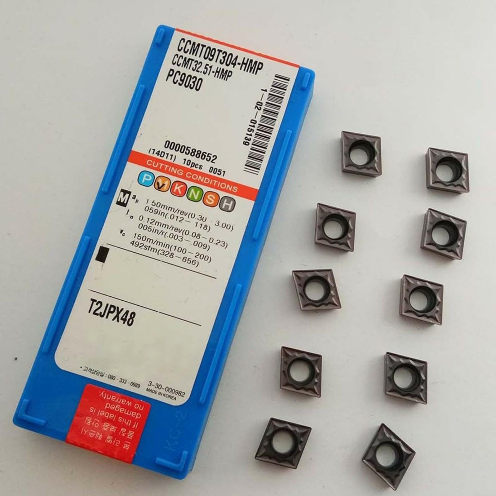 Inserti di tornitura in carburo CCMT09T304-HMP grado PC9030 per CNC metalli