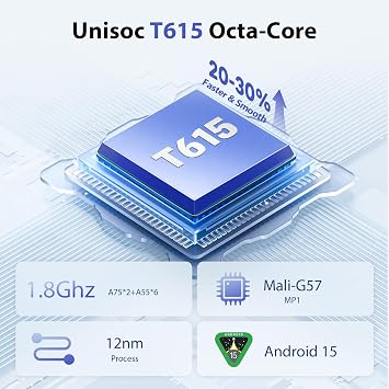 Tablet 10 Inch, Android 15 Tablets with Case, Mouse & Keyboard, Octa-Core, 24GB RAM+128GB ROM+1TB Expand, 1280 x 800 HD IPS Display, Dual Camera, 6000mAh, WiFi 6, BT 5.0, Widevine L1, GPS (Grey)