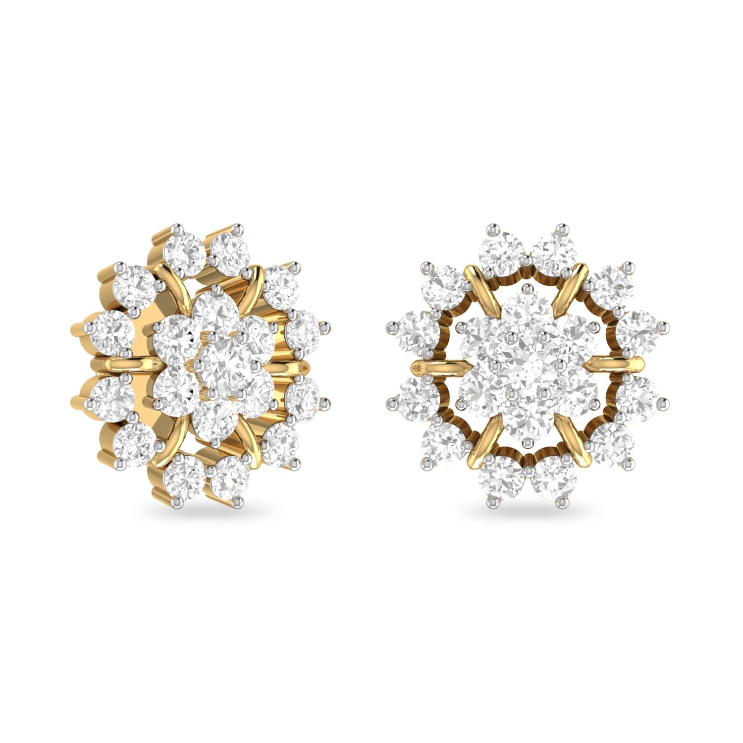 Aucent by PC Jeweller The Sheerana 18KT Yellow Gold and Diamond Earrings-image-33
