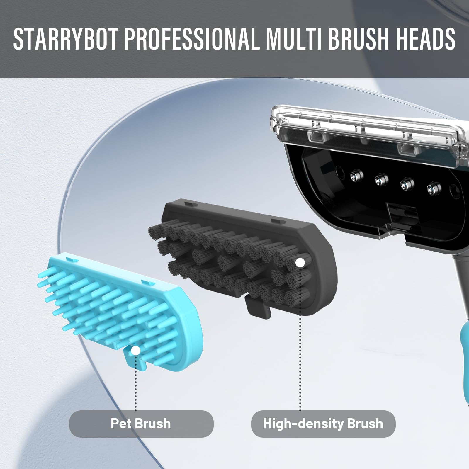 STARRYBOT Dampf- und Heiztechnologie 1500W Tragbarer Waschsauger Teppichreiniger, 18Kpa Nasssauger Polsterreiniger, Multifunktionaler Fleckenreiniger für Haustiere, Sofa, Teppiche & Treppen