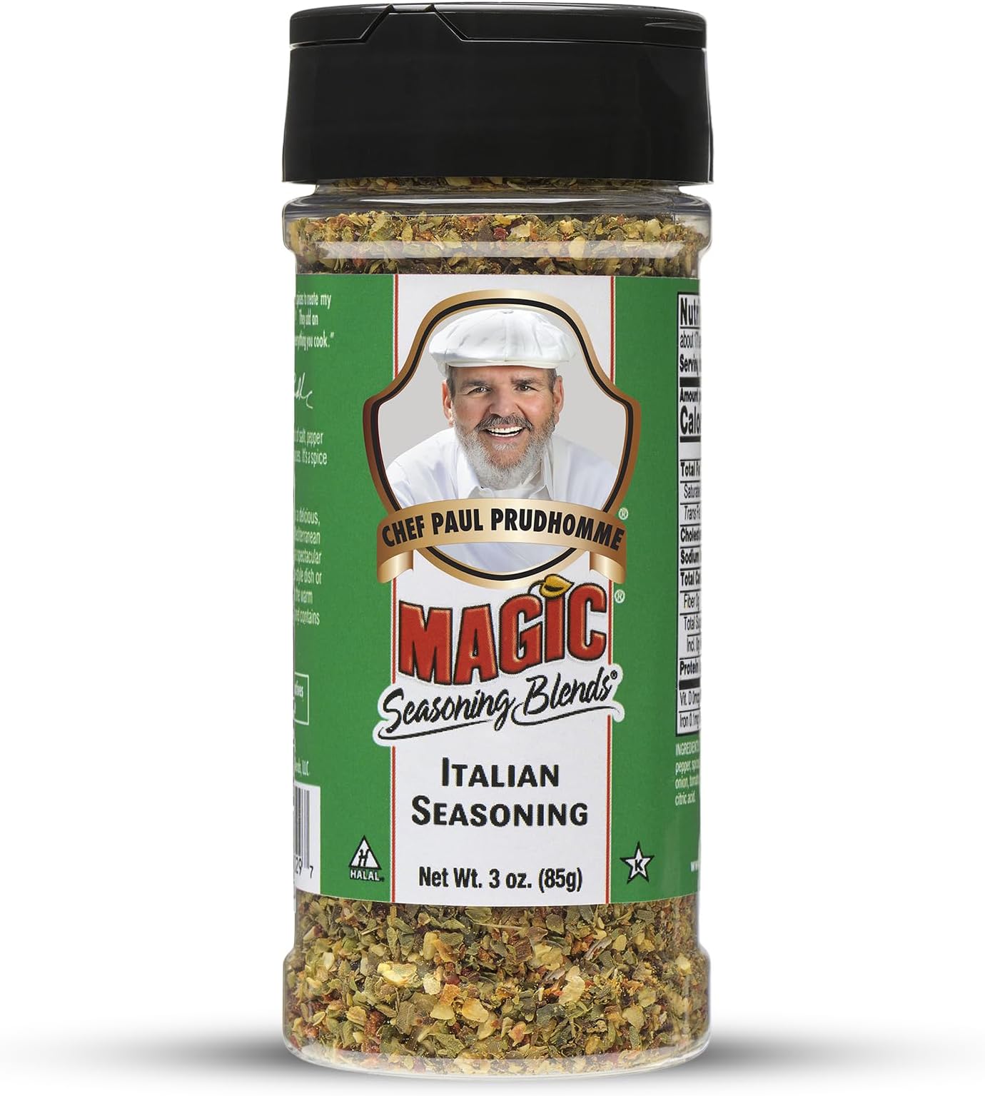 Chef Paul Magic Seasonings Blends Magic Italian Seasoning | No Sugar, No Salt Seasoning | Pure Parmesan cheese with herbs | Pizza Seasoning for Pasta, Salad, Soups, Eggs and More | 3 oz (Pack of 1)