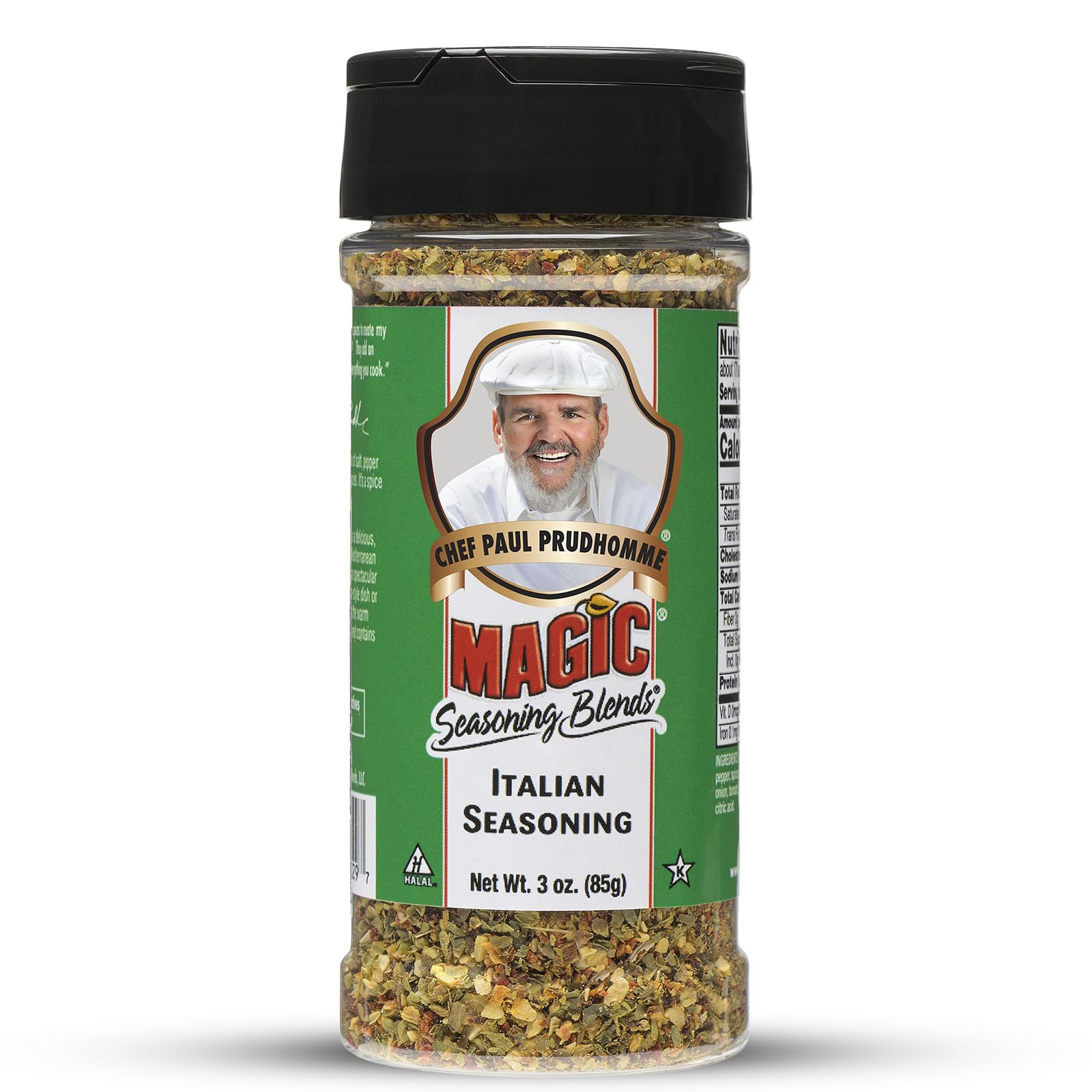 Chef Paul Magic Seasonings Blends Magic Italian Seasoning | No Sugar, No Salt Seasoning | Pure Parmesan cheese with herbs | Pizza Seasoning for Pasta, Salad, Soups, Eggs and More | 3 oz (Pack of 1)