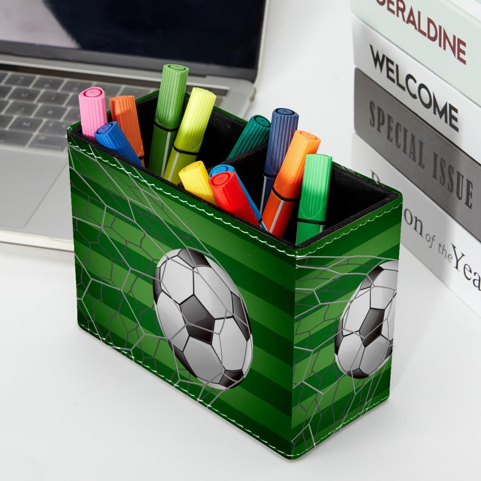 Trousse à Crayons Football + Stylos Et Crayons Foot - Fournitures Scolaires Garçons Thème Sport