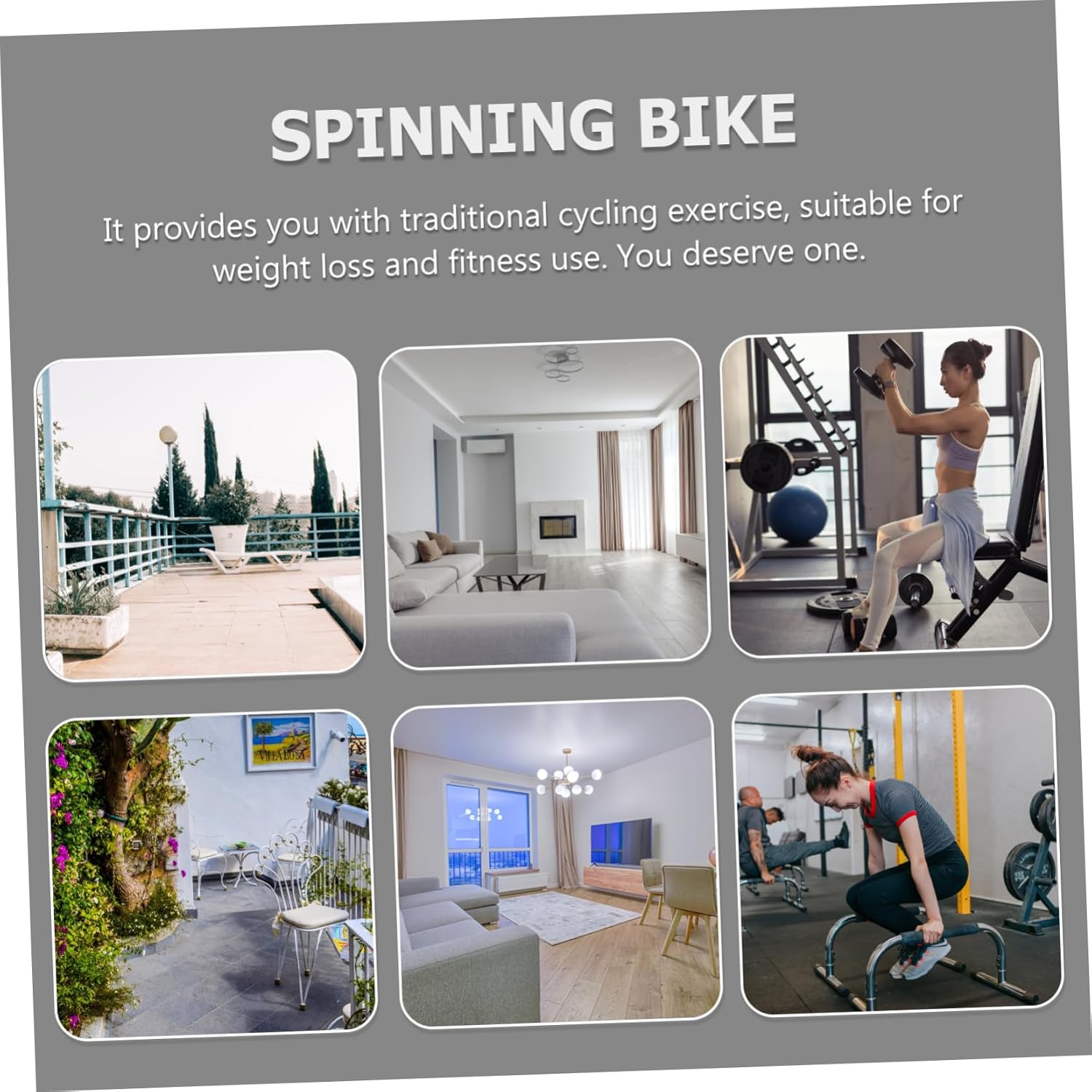 Kisangel Stationary Bike Loss Weight Fitness Home Exercise Machine Indoor Cycling Slimming Workout Bike