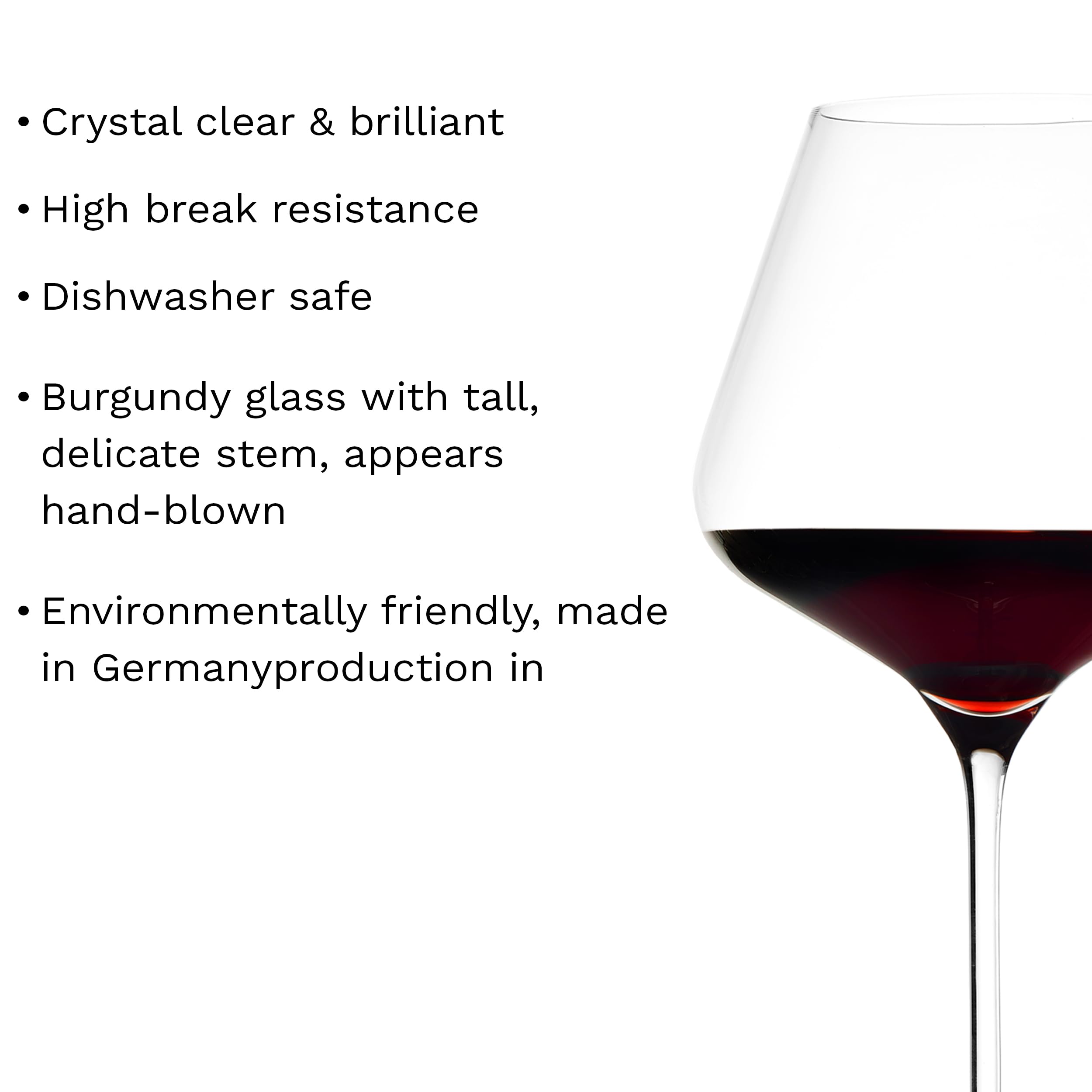 Stölzle Lausitz Copas de Vino de Borgoña Quatrophil Set de 6, 710 ml – Copas de Vino Tino para Borgoña y Pinot Noir – Copas para una Óptima Liberación de Aroma – Resistentes a Lavavajillas y Golpes