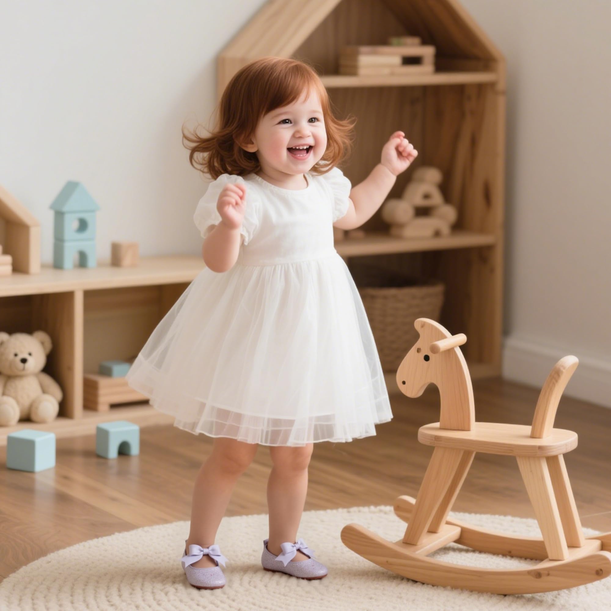 Kiderence Baby Girls Prewalker Mary Jane Flats Bowknot Princess Dress Shoes Purple (Infant/6-9 Months)