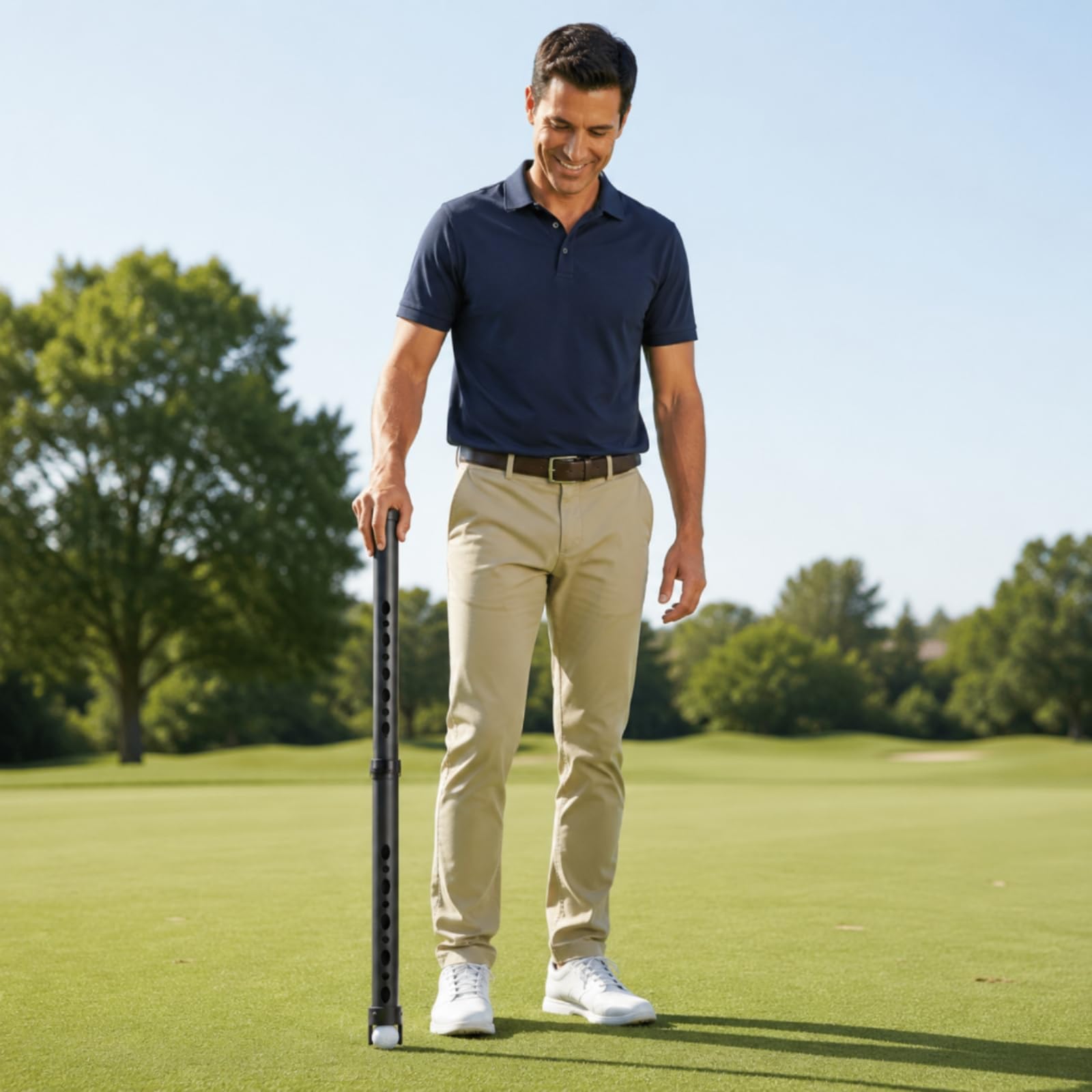 Gralara Tubo Recogedor Pelotas Golf Portátil Recogedor Bolas Golf con Pinzas Recogepelotas para Golfistas