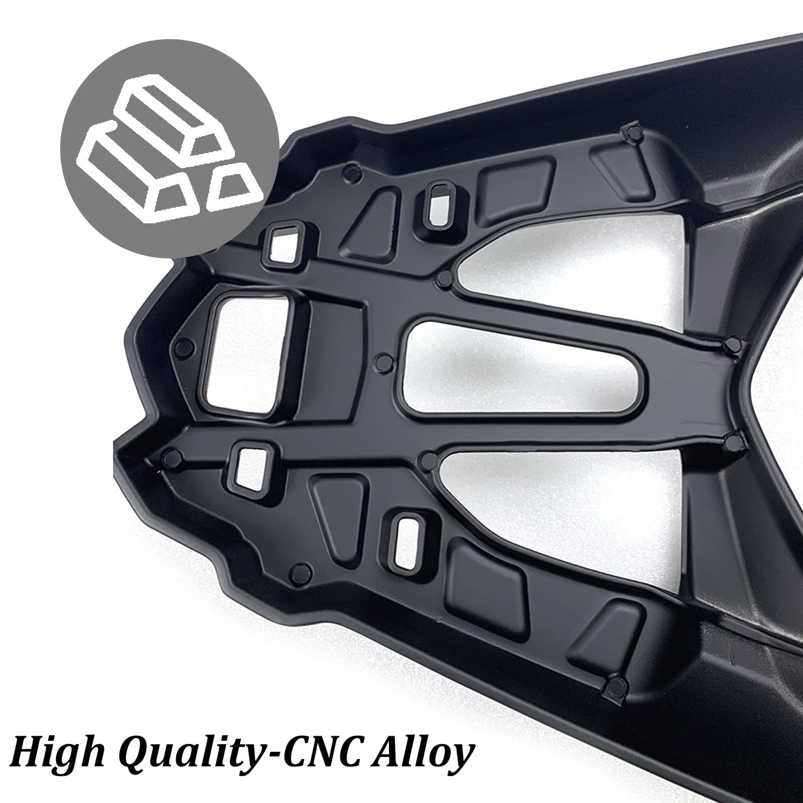 Compatible con Yamaha NMAX 155 2015-2024, Portaequipajes, Soporte Top Box, Estante, Accesorio Moto (20-24, Negro Mate)