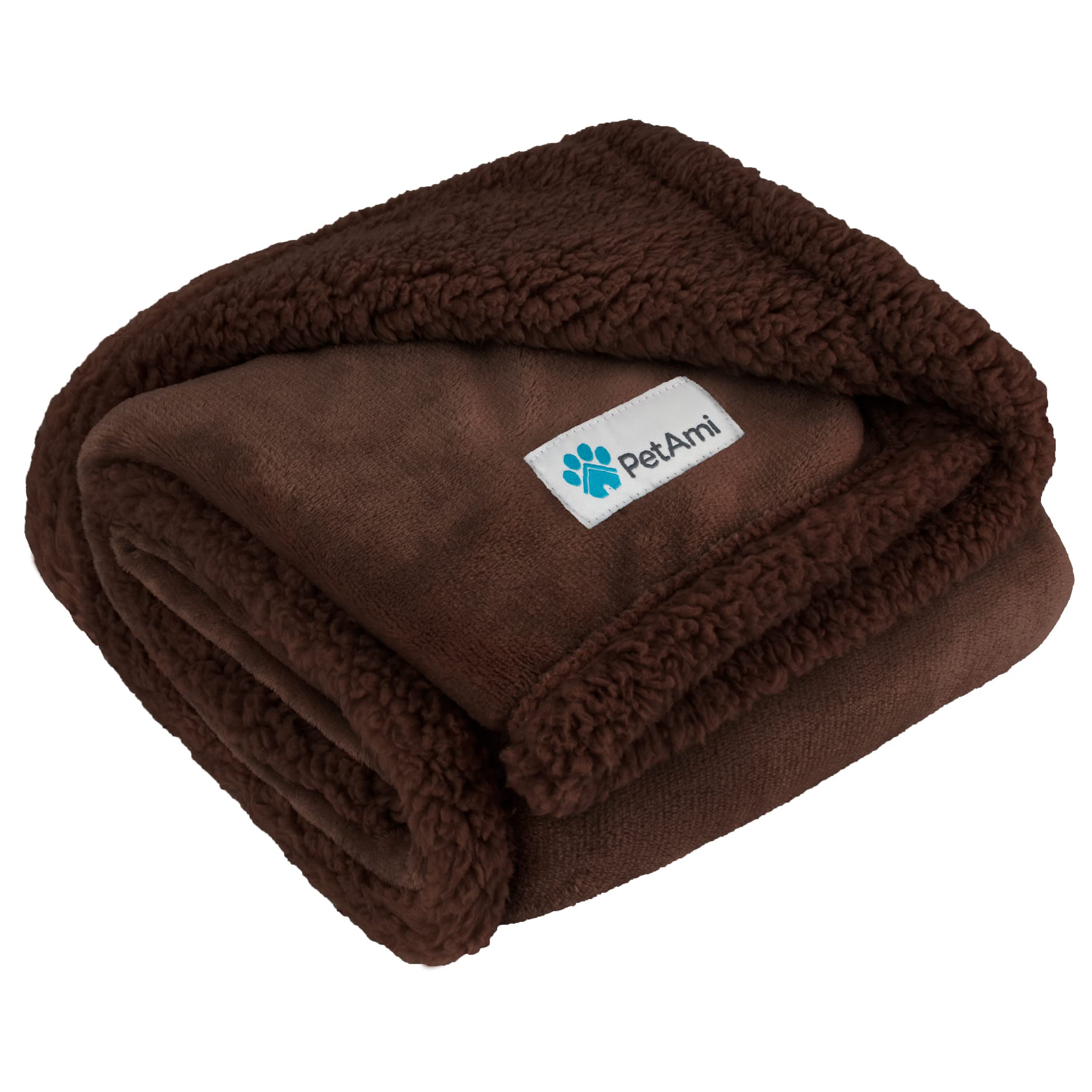 PetAmi Waterproof Dog Blanket for Small Medium Dog, Pet Puppy Blanket Couch Cover Protection, Sherpa Fleece Cat Blanket Couch Sofa Bed Furniture Protector Reversible Soft Washable 29x40 Brown Brown