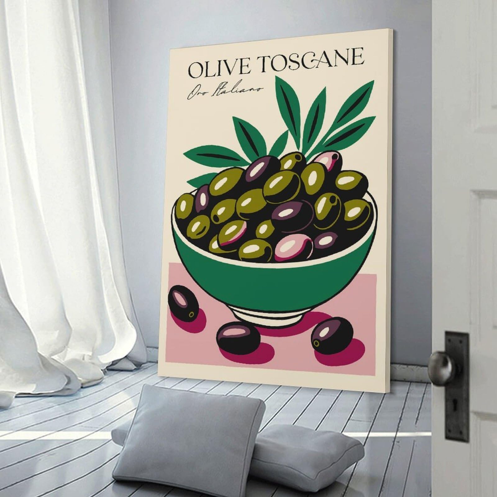 Junmoney Oro Italiano Olive Toscane Room Decor Wall Art 20x30inch(50x75cm), for Wall Displays, Bedrooms Or Room Updates, Ideal for Building A Coordinated Art Wall