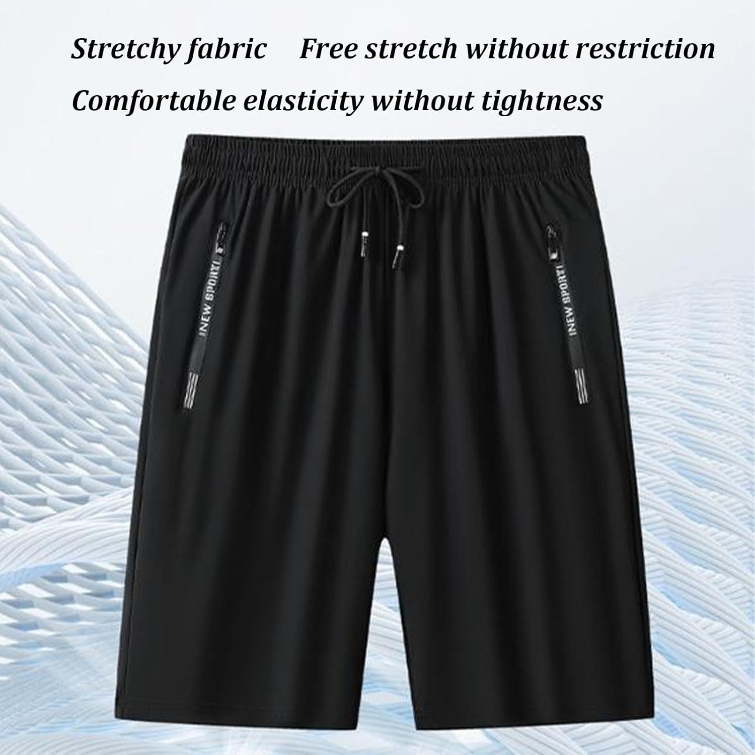 Ice Silk Cooling Shorts for Seniors Women, Breathable Stretch Active Quick Drying Shorts