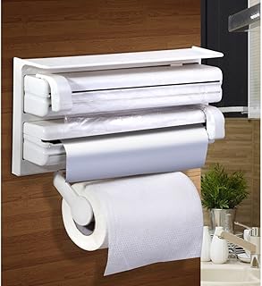 by Misbah Portable Triple Paper Dispenser for Cling Film Wrap Aluminium Foil