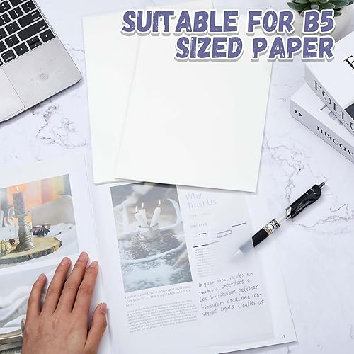 Miniatura 10 de Gueevin Notas adhesivas transparentes, 100 hojas de notas autoadhesivas extra grandes, 2 blocs de notas grandes, papel de calco translúcido