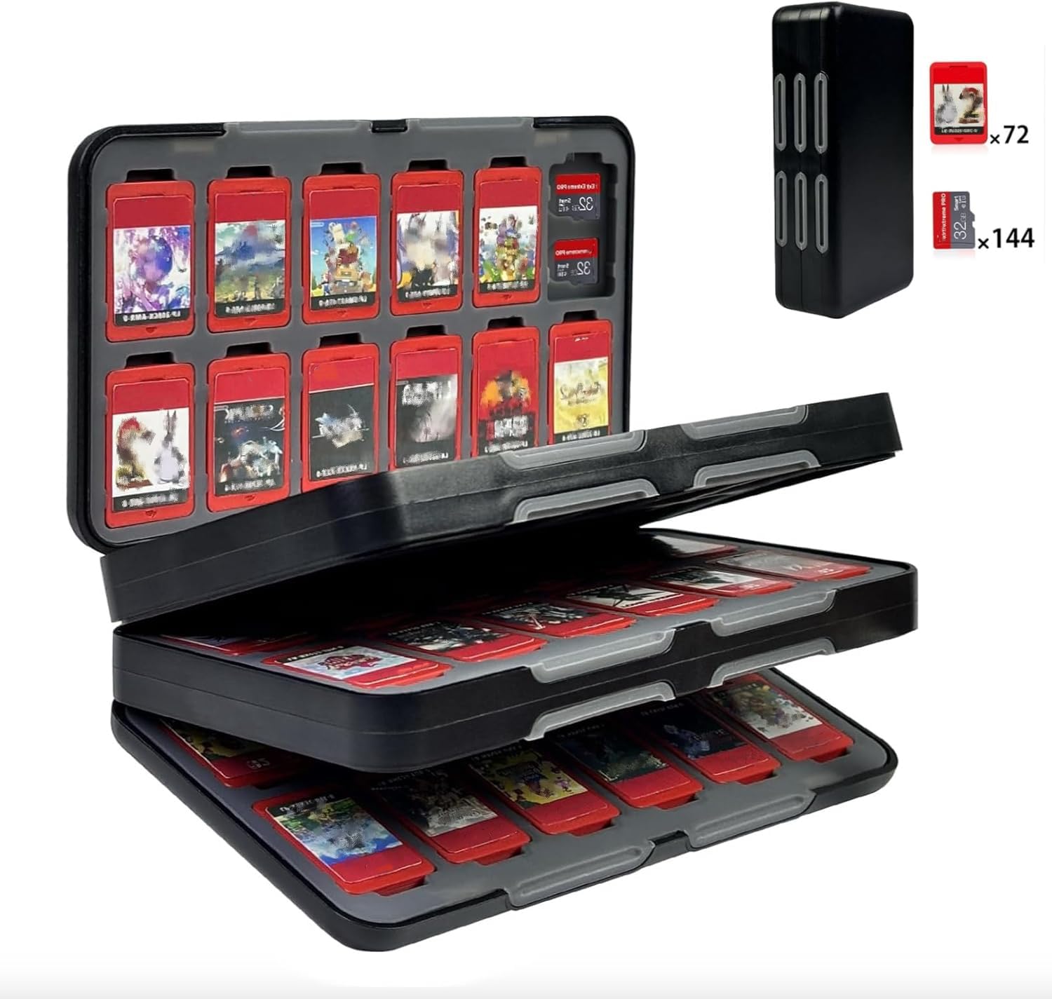 Amazon.co.jp: Switch 2 ゲームカード ケース 72枚 スイッチカード