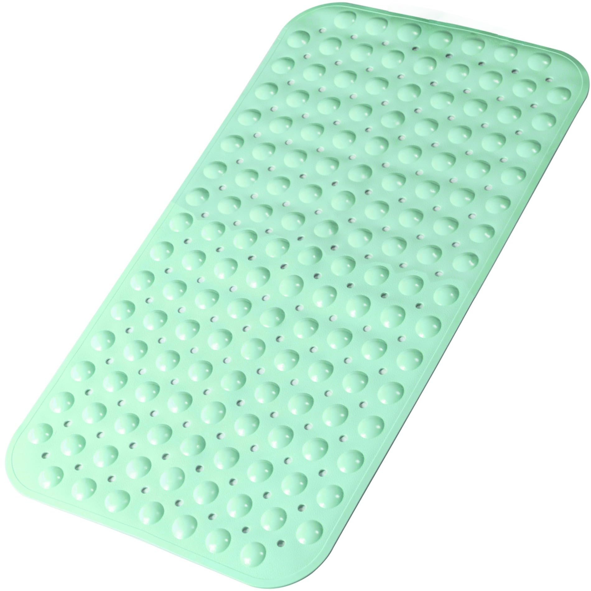 Bathtub and Shower Mats, 28 x 15 Inch Non-Slip Bath Mat, Machine Washable Bath Tub Mat with Suction Cups & Drain Holes for Bathroom, Beige