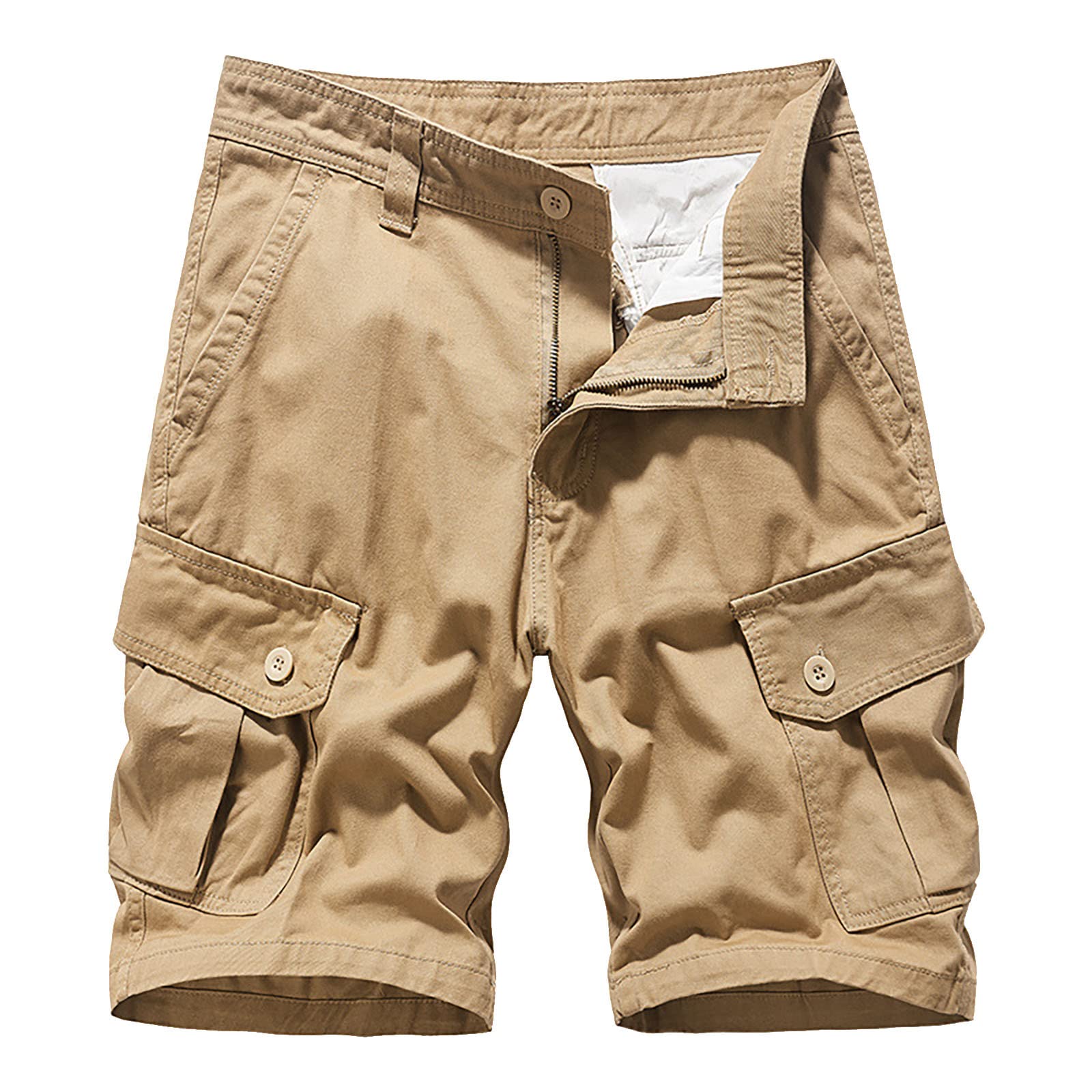 ToySdeal Pantalones Cortos Hombre Verano Bermudas de Trabajo con Múltiples Bolsillos Pantalones Cortos Cargo para Playa Correr Senderismo