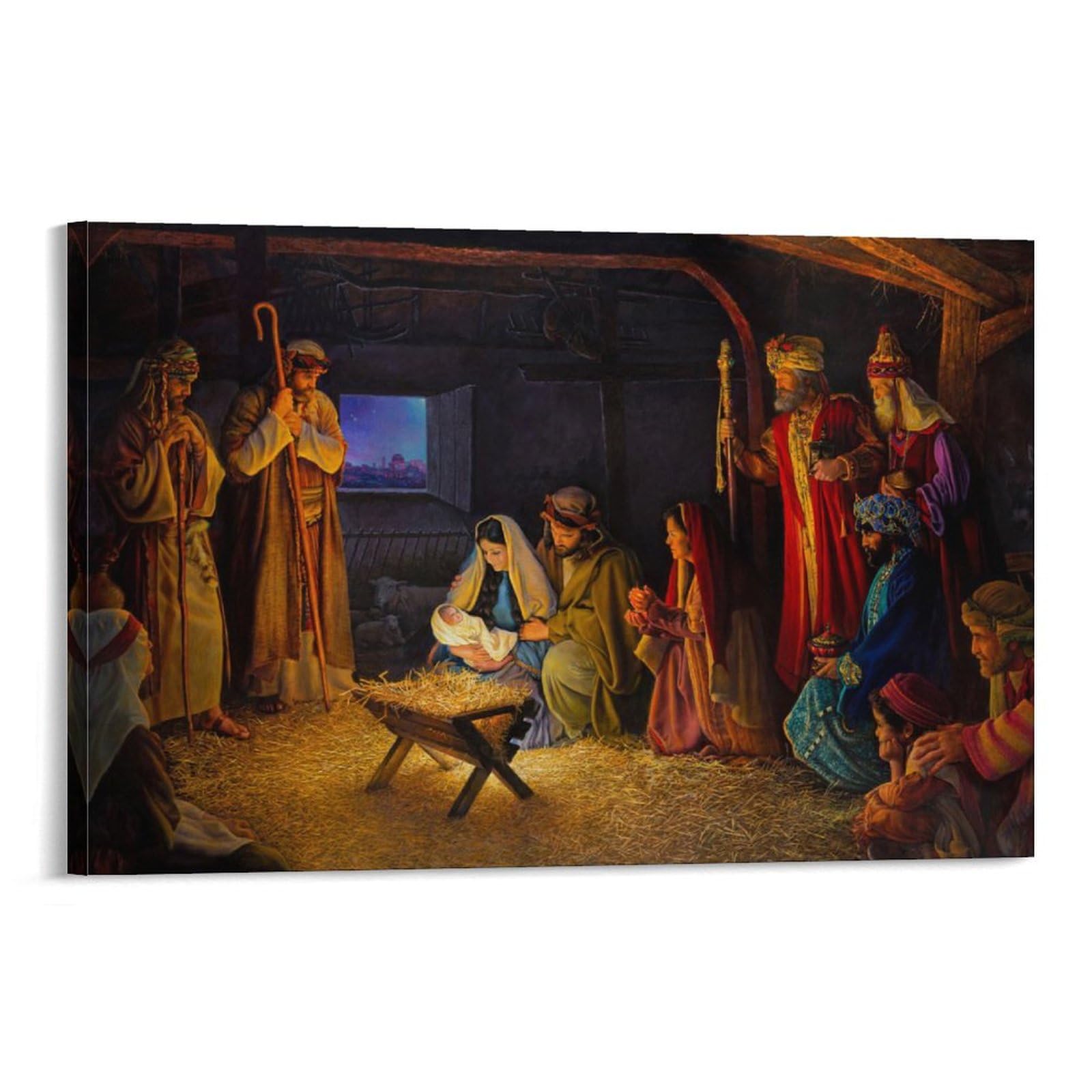 Amazon.co.jp: JESUS CHRISTイエス キリスト 聖誕祭 絵画タペストリー