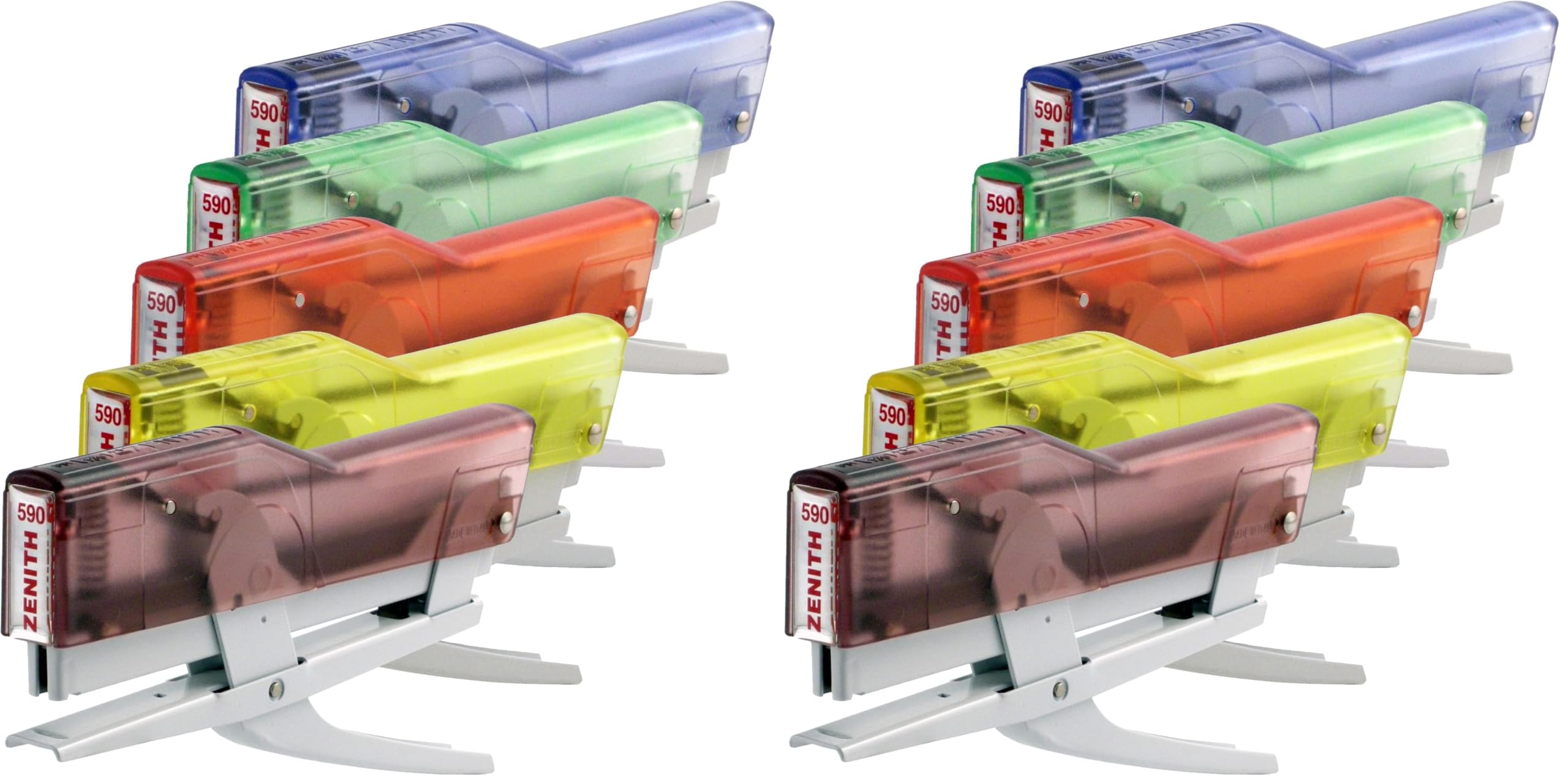 ZENITH 590 FUN cucitrice a pinza colore Rosso trasparente (Confezione da 2)
