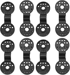 20 peças de clipes de tecido de sombra, rede redonda de plástico para rede de guarda-sol, rede antipássaros, rede de jardim, preto