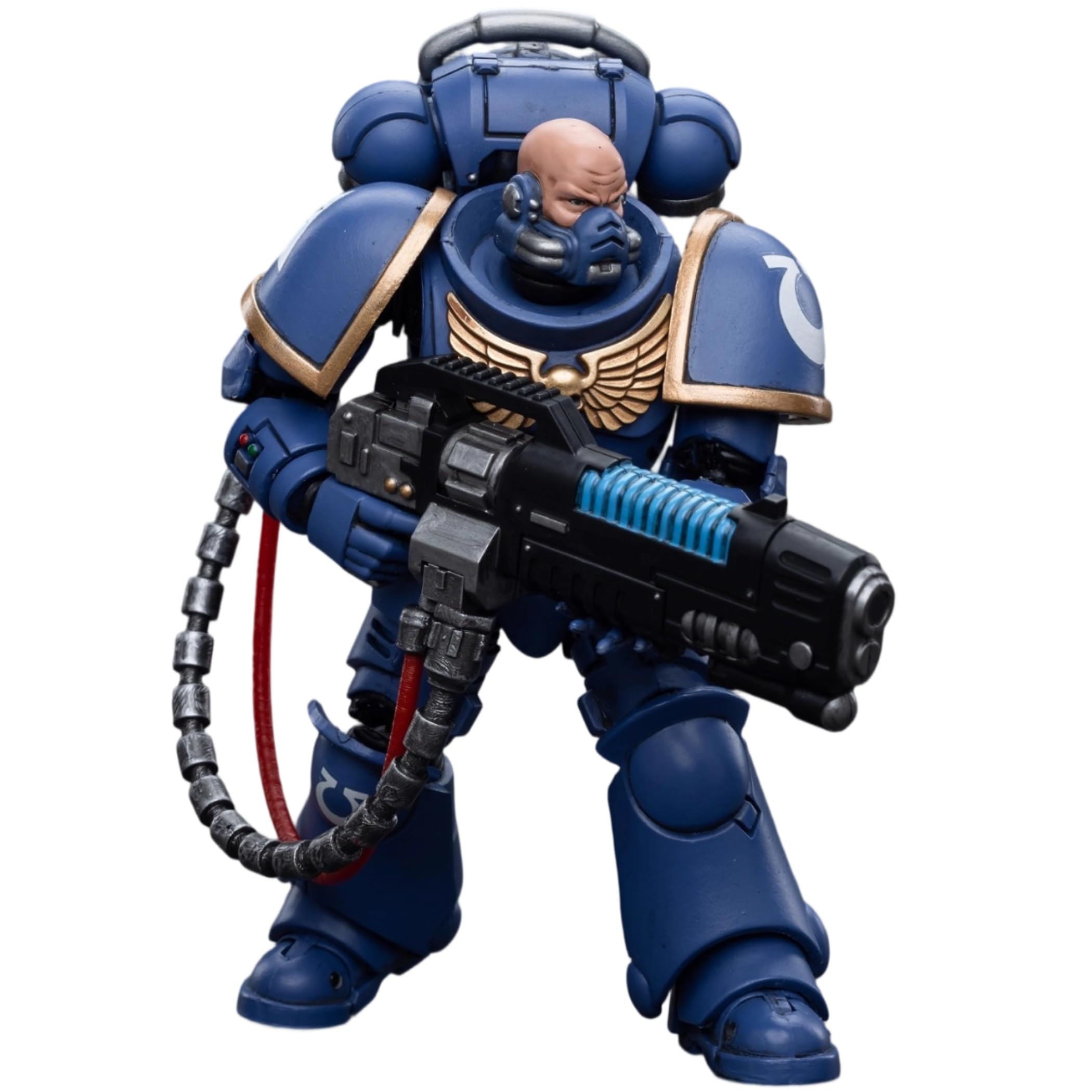 JOYTOY Brother Torsus Warhammer 40K 1/18 Action Figure Ultramarines Hellblasters Brother Torsus Modello da collezione 11,9 cm Regali di compleanno