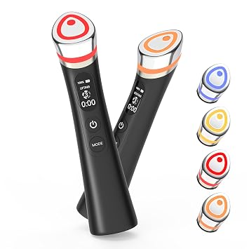Face Lift Device 8 in 1 Skin Tightening and Lifting, LED Light Therapy for Wrinkles, Korean Skin Care, Spa-Grade Facial Massager Lifting & Firming Beauty Massager Black