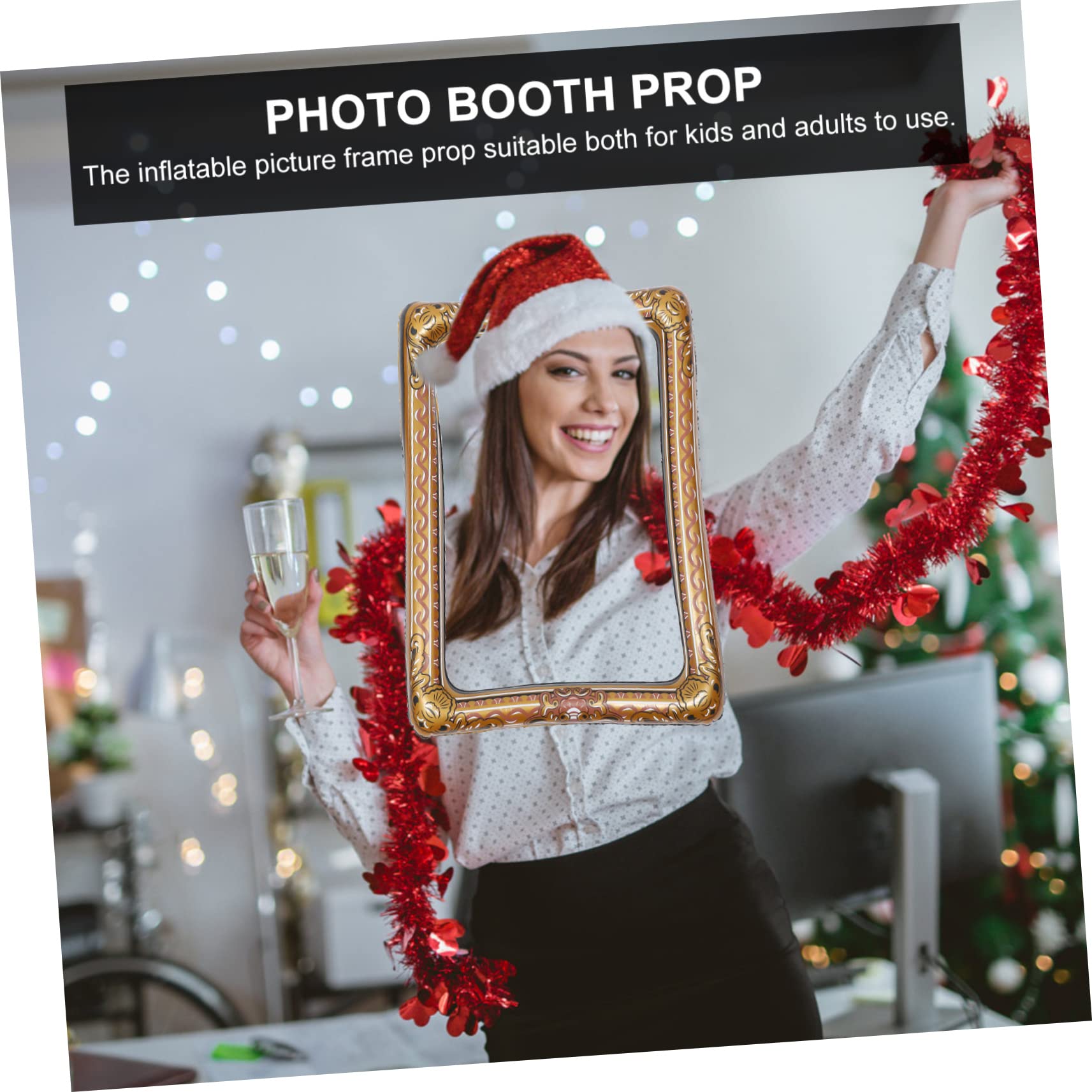 3pezzi Inflatable Selfie Frame Chic Photo Booth Prop Per Feste e Celebrazioni Accessorio Gonfiabile Per Momenti Indimenticabili Con Amici e Famiglia