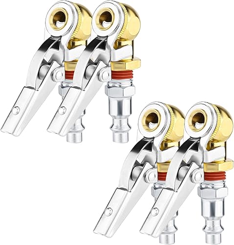 NQEUEPN 4 portabrocas de aire FNPT de 14 de pulgada, portabrocas de aire con clips, portabrocas de aire portátiles, accesorios de compresor de aire