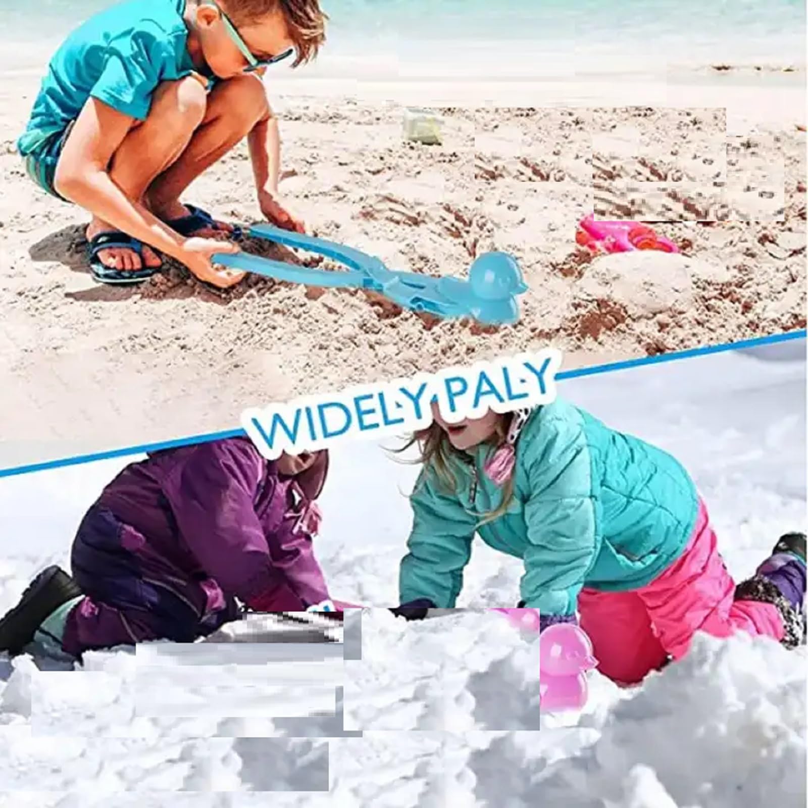 3 Pièces - Pince à Boules De Neige Pour Enfants, 3 Pièces, Outil De Moulage De Sable, Pour L