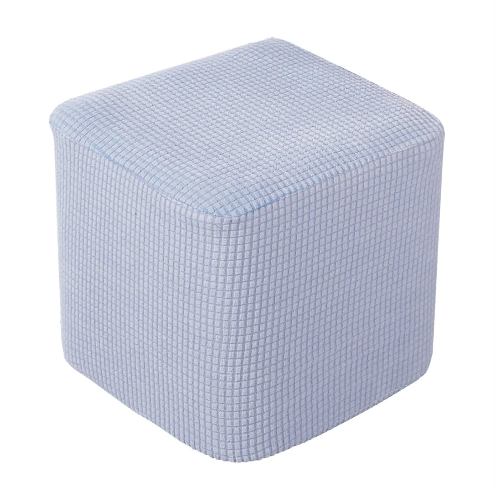 YXINAER Foot Stool Cover 10"-13" Stretch Ottoman Slipcover Footstool Footrest Living Room Soft Cover(Grey)