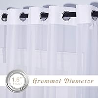 Vista 2 de NICETOWN Cortina para puerta corrediza extra ancha, con ojales en la parte superior, cortina decorativa vertical de gasa transparente, panel