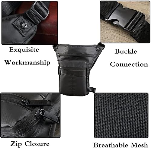 Miniatura 6 de Riñonera impermeable para piernas caídas, bolsa táctica militar para muslos, multiusos, carreras, camping, senderismo, motocicleta, ciclismo, bolsa