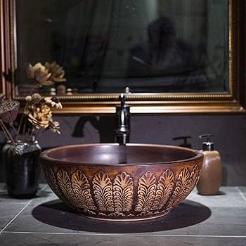 1そうの小舟 \r 芸術  台の上の鉢  個性  復古  陶磁器  洗面器 楽天市場】A029059置型洗面ボウルセット 手洗い器 デザイン